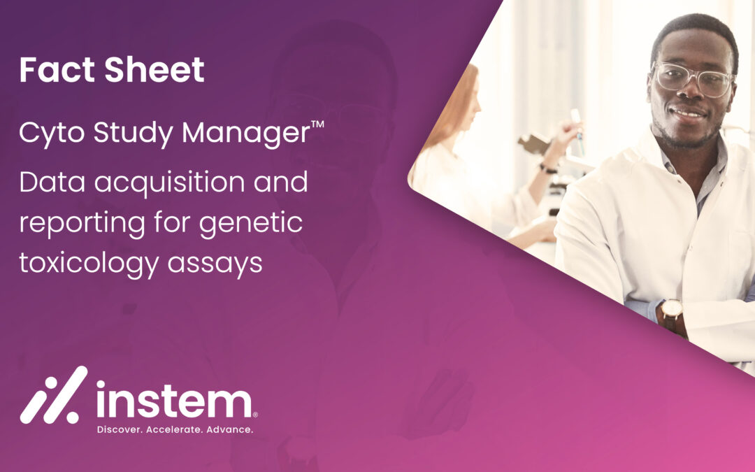 Fiche d'information : Cyto Study Manager™ : Données de génotoxicité centralisées - conformes, reproductibles et efficaces.
