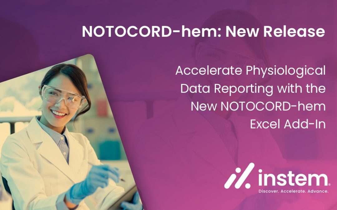 Accelerate Physiological Data Reporting with the New NOTOCORD-hem Excel Add-In